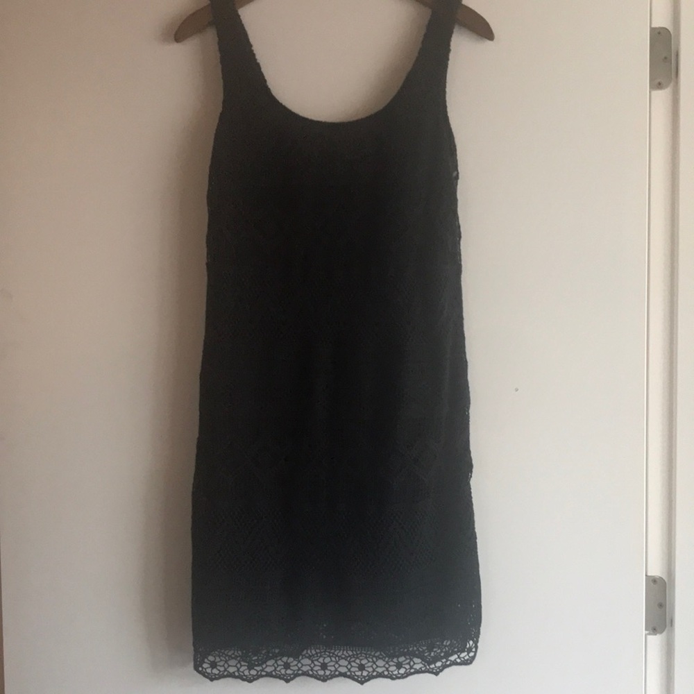 NWT JCrew LBD black dress lace crochet 2 small